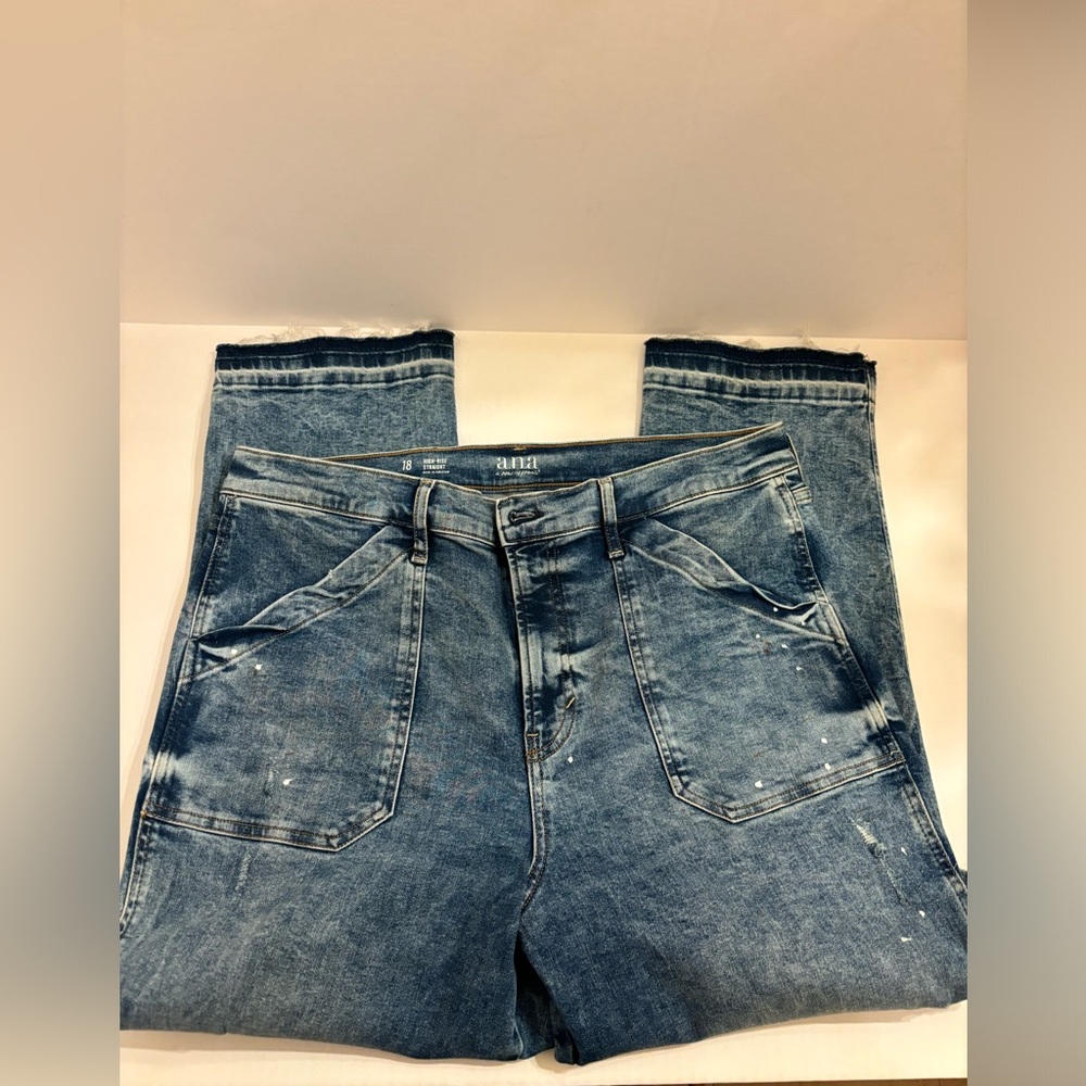 a.n.a High-Rise Straight Distressed Jeans